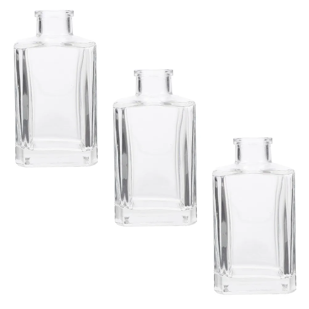 

3Pcs Glass Aroma Bottles Reusable Reed Diffuser Bottle for Living Room Bedroom Bathroom Essential Oil Diffusing Container Decor