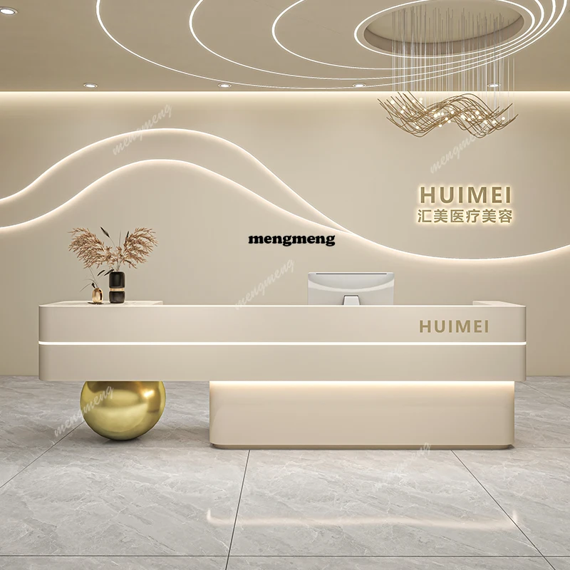 

Deep Storage Front Desk Reception Counter Modern Classic Business Reception Desks Beauty Salon Mostrador Recepcion Furniture
