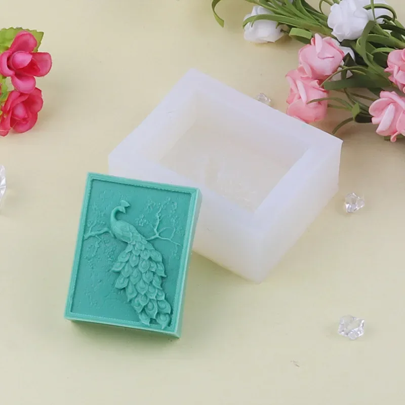 Multi-style Printed Soap Molds Flowers Peacock Butterfly Angel Mermaid Girl Silicone Mold DIY Aromatherapy Soap Handmade Gifts