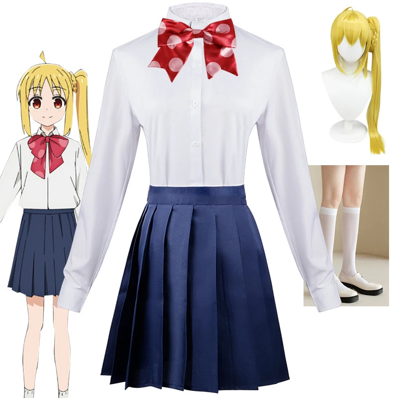 Anime Bocchi The Rock Cosplay Gotoh Hitori Ijichi Nijika Yamada Ryo Costume Cosplay costumi di Halloween per donna uomo