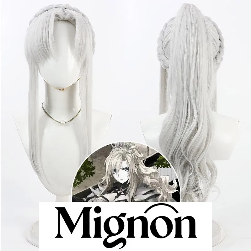 

Mignon Fate Grand Order Kriemhild косплей парик Kriemhild серебристо-белый стиль