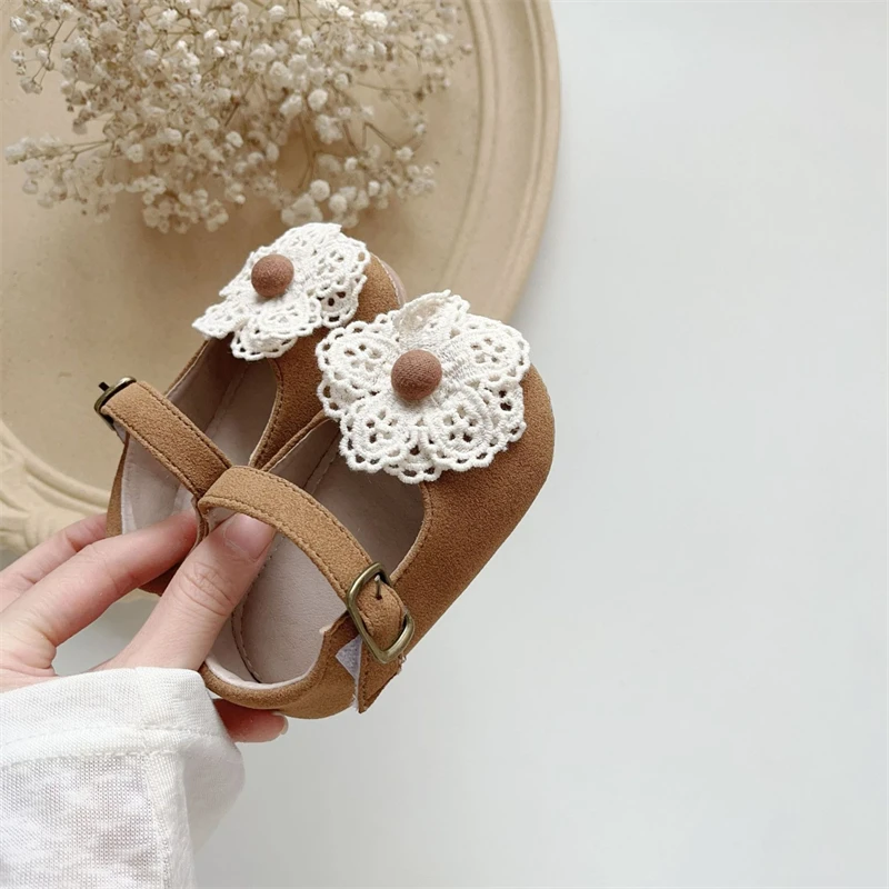 Spring Autumn Baby Girls Shoes Toddler Kids Floral Princess Shoes Kids Comfortable Soft Sole Newborn Infant Walking Shoes