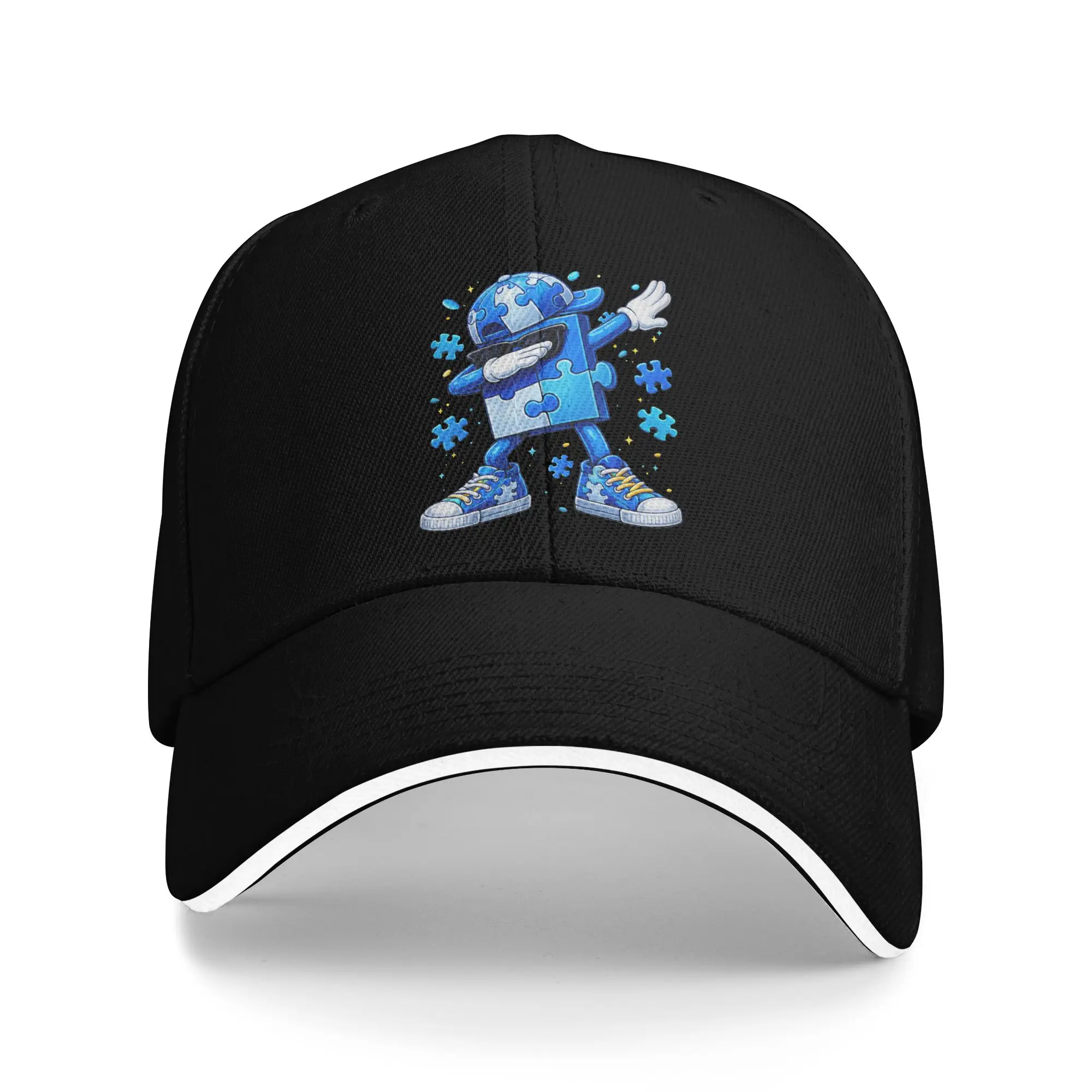 Dabbing Puzzle Autism Awareness Cap For Unisex Stylish Baseball Cap  Snapback Hat Travel Headewear Adjustable