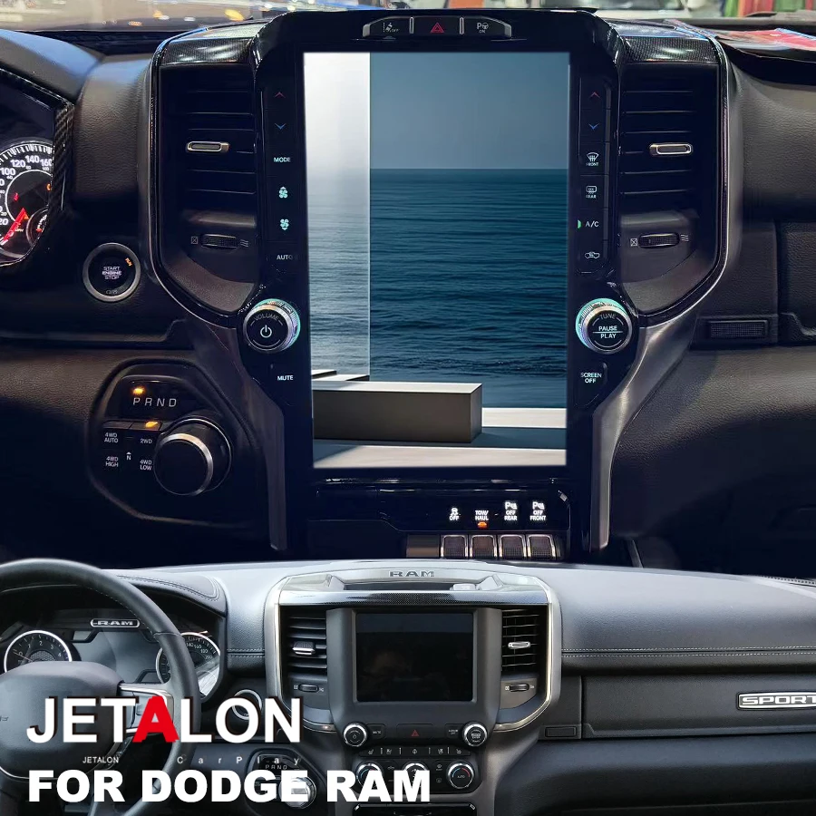 

Для Dodge Ram 1500 2500 3500 2019-2023 Android 14 Автоматический экран Автомобильный радиоприемник Caplay Мультимедийный видеоплеер GPS-навигация Головное устройство