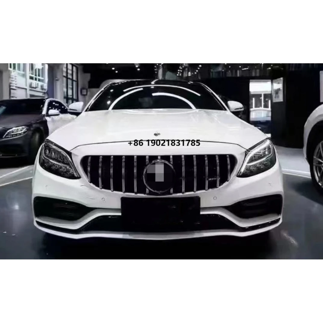 Car Body Kit for c Class W205 2015-2021 toC63 Front Bumper Rear Bumper Grille,headlights,taillights