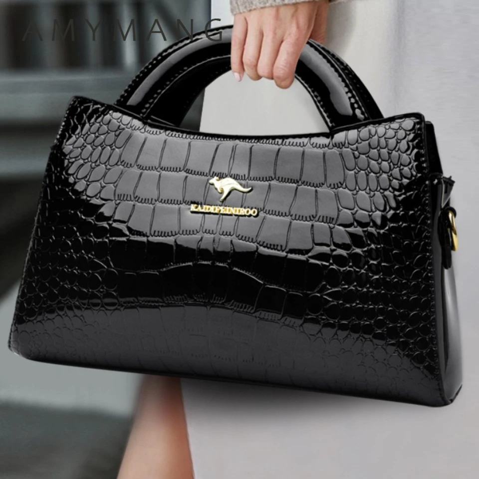 

KAIDIFEINIROO Kangaroo Brand Alligator Pu Leather Shoulder Crossbody Bag Clutch Hand Bags for Mother Small Women Handbags New