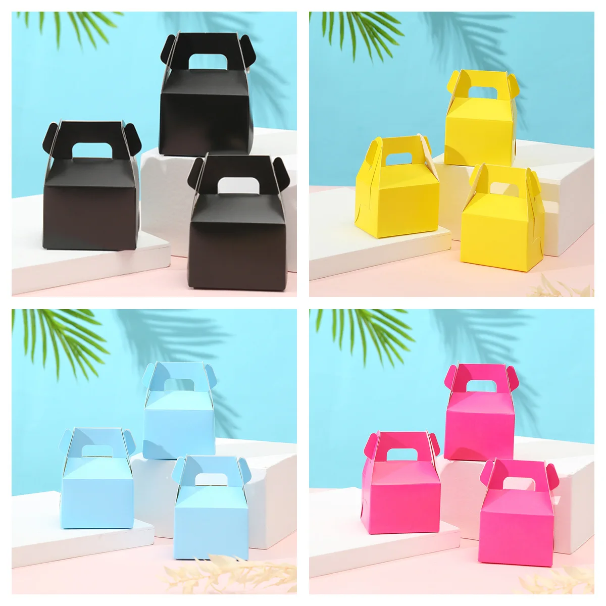 6 pcs Unique Cake Boxes and Candy Boxes for Gift Packaging -Gift Bags Included Packaging Box Cake Boxes and Packaging Candy