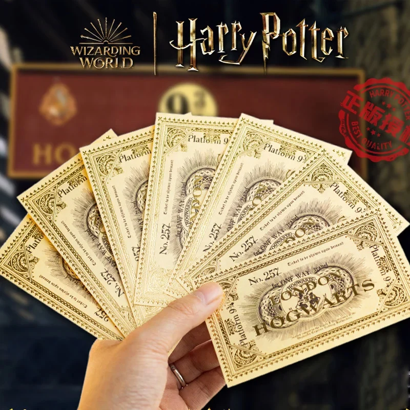 Harry Potter Tickets Hogwarts Magic Movie Anime Perimeter Hot Stamped Tickets Cosplay Props