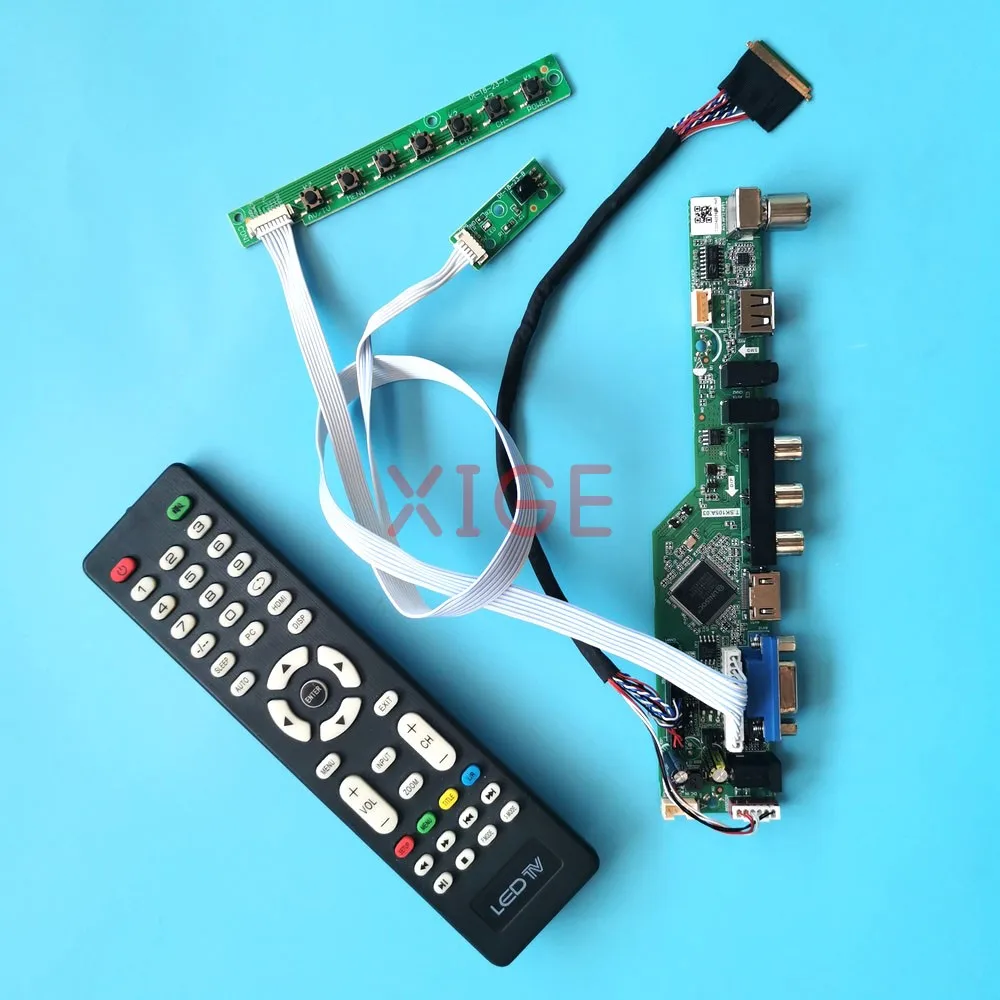 

For B156XTT01 N156B6 N156BGE LCD Controller Driver Board 15.6" Laptop Screen 40 Pin LVDS Analog TV 1366*768 Kit VGA+HDMI+AV+USB