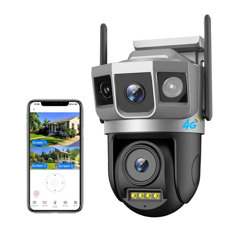 6MP Dual Lens PTZ WiFi Camera IP66 Waterproof Outdoor Home Security Surveillance Camera
