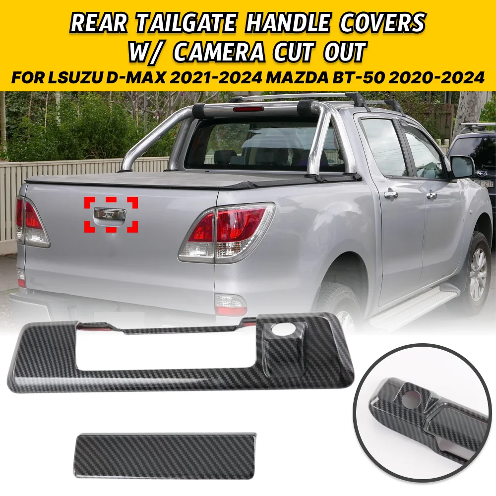 

1 Set Luggage Handle Decorative Cover Car Exterior Decoration abs Material For Isuzu D-Max 2021-2024, Mazda BT-50 2020-2024