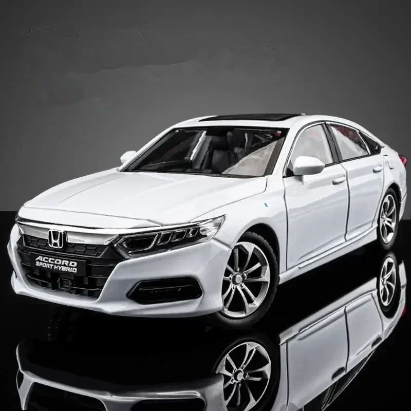 1:24 HONDA Accord Legering Model Auto Diecasts & Toy Vehicles Metalen Auto Model Hoge Simulatie Geluid en Licht Kid ornament geschenken