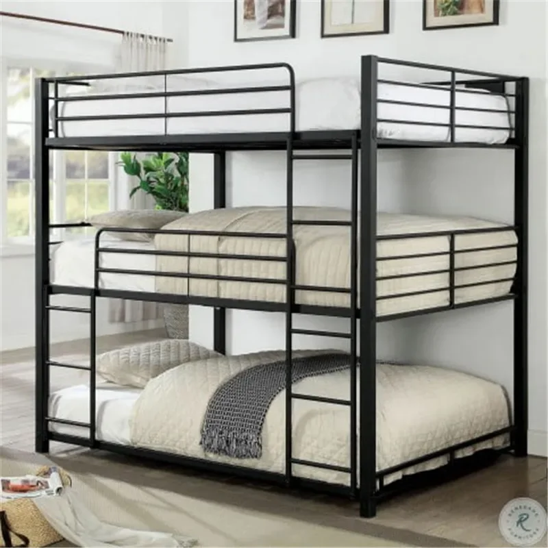 Lower Three-Layer Bed Upper and Lower Bunk Children Student Bunk Bed Staff Dormitory Three-Person Canopy Bed Adult Iron