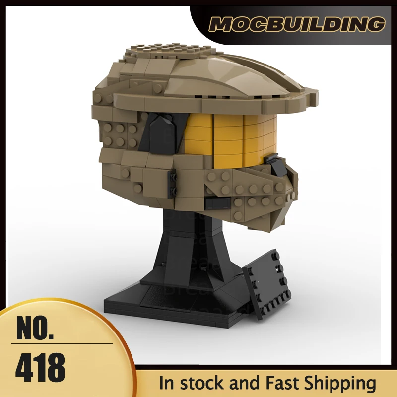 Movie Helmet MOC Building Blocks White General Bust Technology Bricks DIY Assembly Collection Toy Display Xmas Gifts