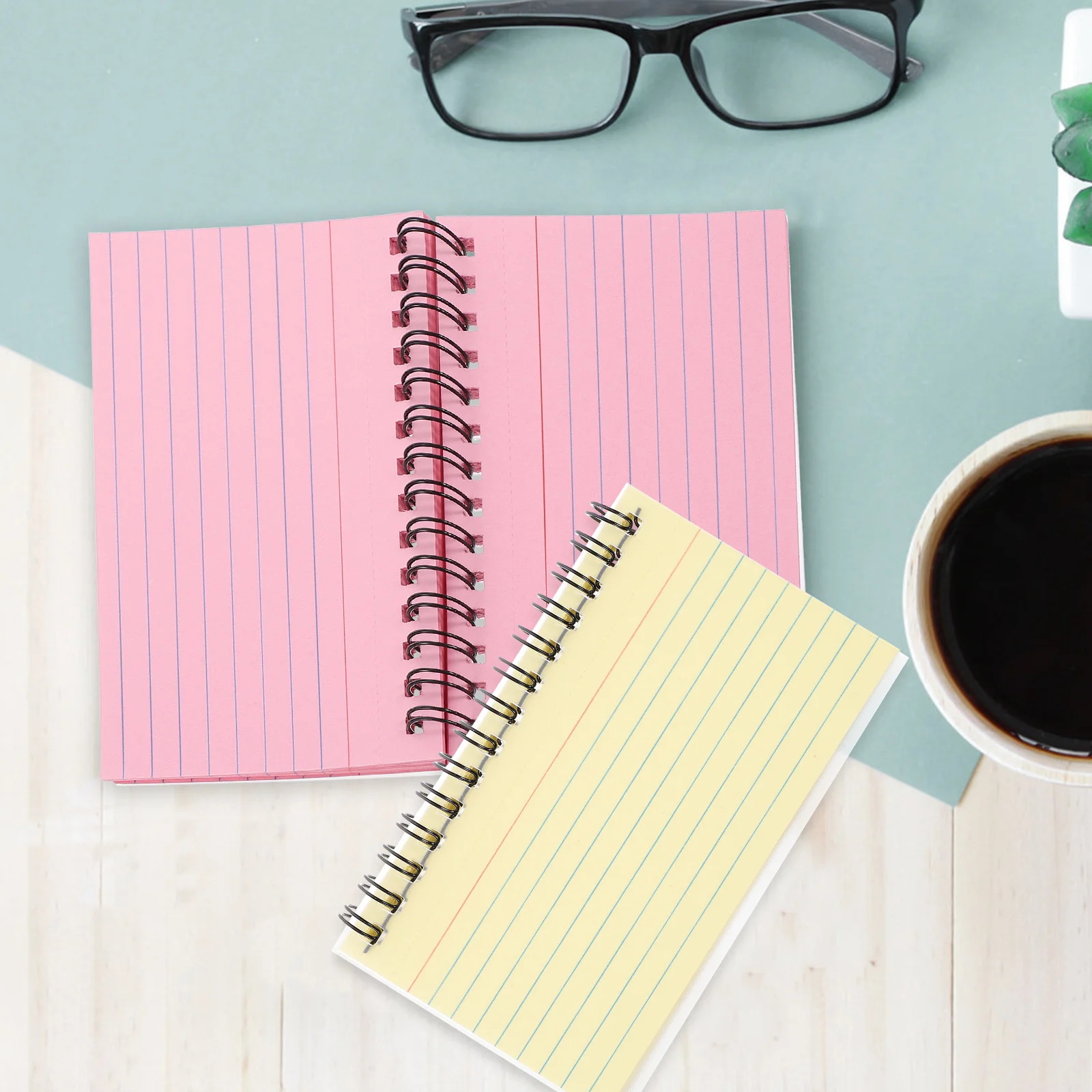 3Pcs Colorful Index Card Notebooks Small Spiral Notepads Ideal for Study Speech Notes Portable Notecards for Office Daily