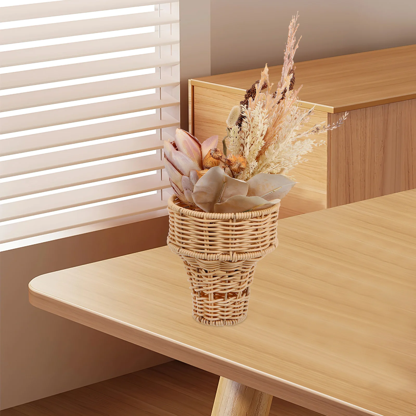 

Basket Bear Bouquet Hug Bucket Black Flower Girl for Flowers Rural Elegant Large with Handles Baskets