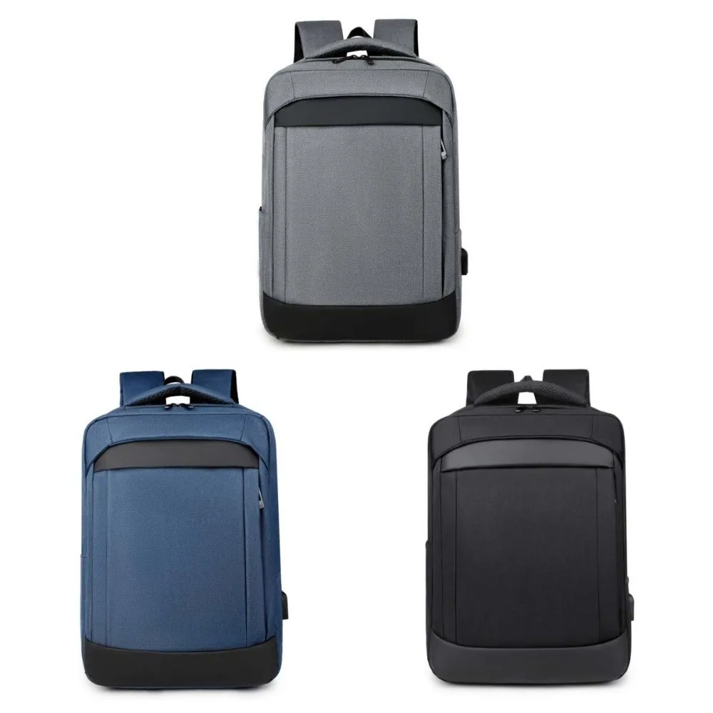 Large Capacity Oxford Coth Backpack Waterproof with USB Charging Port Student School Bag Streetwear Leisure Travel Knapsack