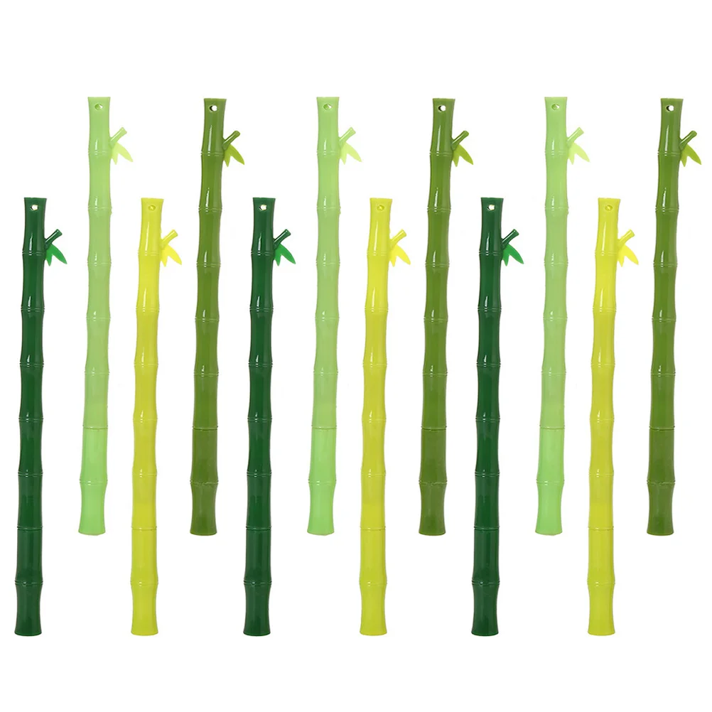 

12 Pcs Bamboo Neutral Pen Student Stationery Decorative Pens Used Testing Black-gel Sign Ink