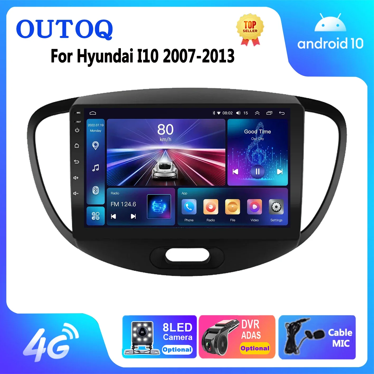 

Android Car Radio Multimedia for Hyundai I10 2007 2008 2009 2010-2013 2din Auto Radio GPS Multimedia Player Wireless CarPlay