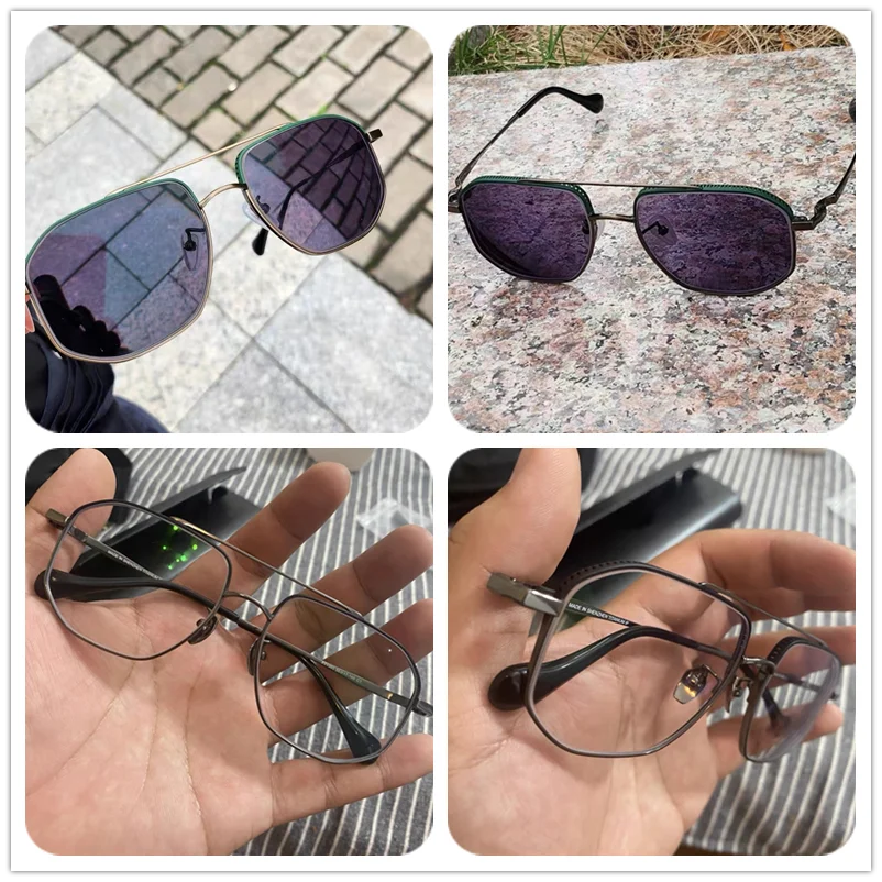 Japanische Design Pilot Titan Quadrat Gläser Rahmen Männer Optische Brillen Frauen Myopie Lesen Rezept Brillen Brillen – Detail 20