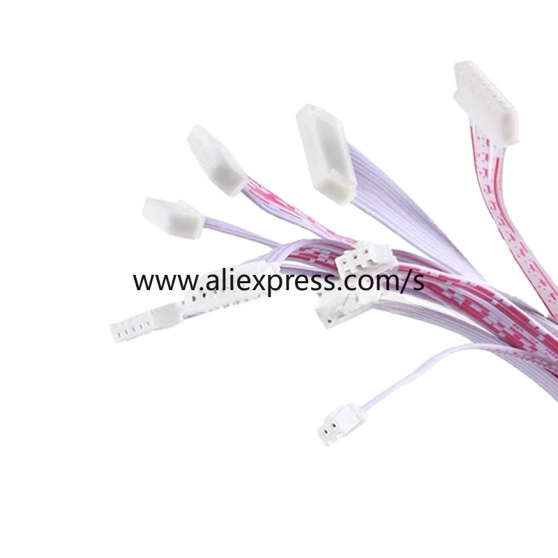 10Pcs XH2.54 XH 2.54mm 2/3/4/5/6/7/8/9/10/12 Pin Female Plug Terminal Cable JST Wire Connector Single/Double Head Red White Line