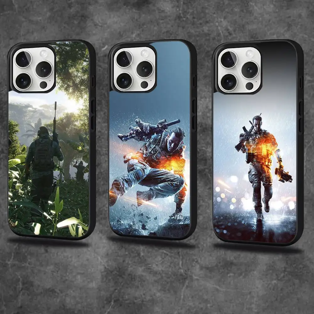 

B-Battlefield 6 Game Phone Case For iPhone 17,16,15,14,13,12,11,Pro,Max,Plus,Mini,SE4,E Magnetic Magsafe Wireless Charging