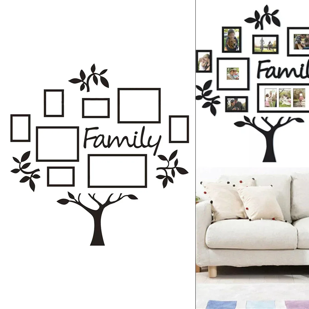 Family Tree Collage Family Tree Frame Natural Tree Landscape Reusable Acrylic Material Easy To Apply Easy To Remove