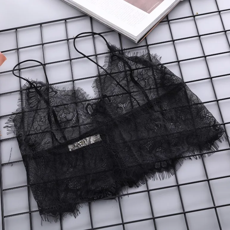 Top de Alças em Renda Sexy, Transparente, Modelo de Uma Peça, Leve, Adequado para o Verão, em Fibra de Nylon