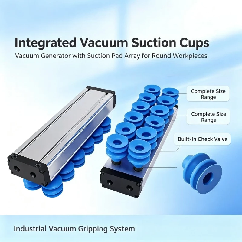 Industrial Pneumatic Robot Arm Vacuum Suction Cup Heavy-Duty Palletizing Long Strip Suction Tool