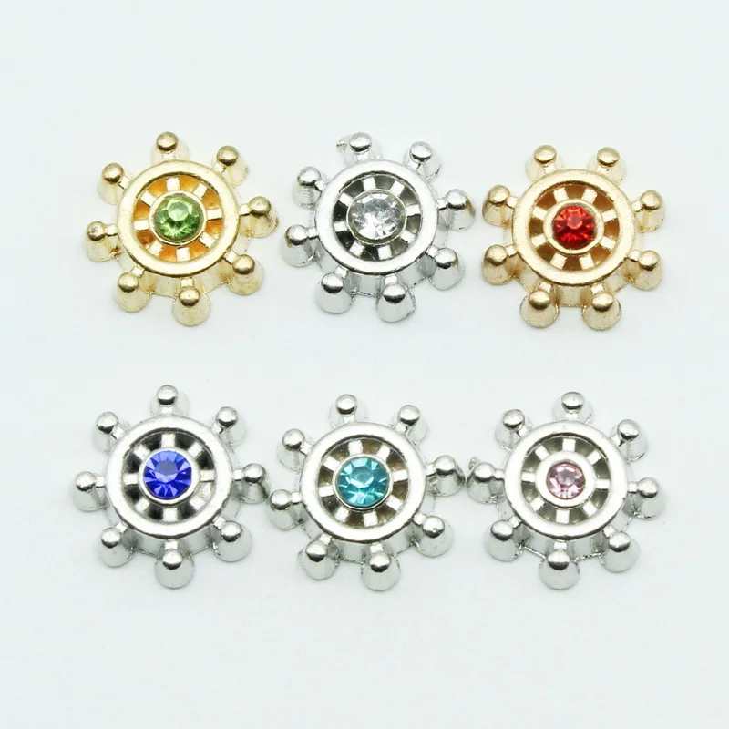 20pcs Ship Boat Helm Rudder Floating Charms Living Glass Lockets Necklace Diy Jewelry Accessory