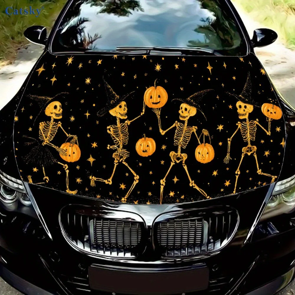 

Dancing Skeleton print,car hood stickers,PVC waterproof Self adhesive car hood sticker,car hood decoration protection stickers,A