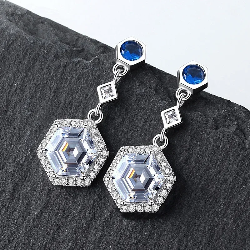 2026 New Super Flash French Long Earrings, Fashionable Bridal  Banquet and Date  Thin Women\'s Earrings