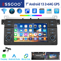 ESSGOO Wireless Carplay Car Stereo Radio For BMW E46 M3 318/320/325/330/335 Rover 75 Coupe Android 13 64G 2Din GPS WIFI RDS BT