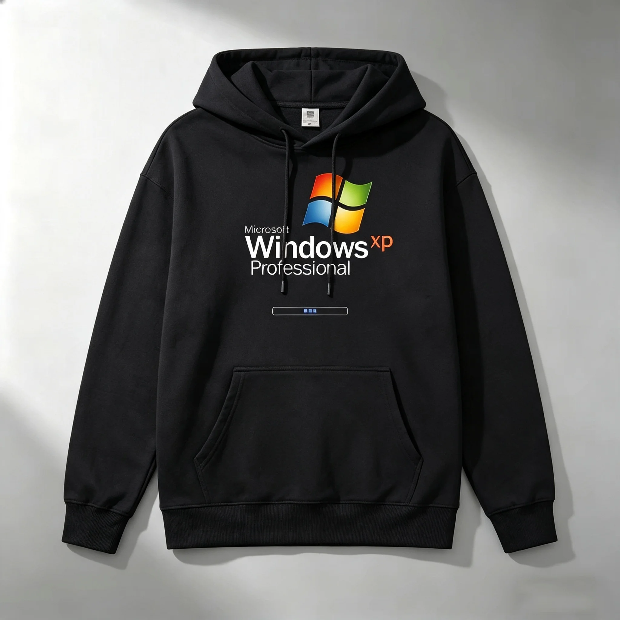 Men's hooded sweatshirt, Windows XP Professional edition printed casual outdoor hooded sweatshirt, sports casual sweatshirt