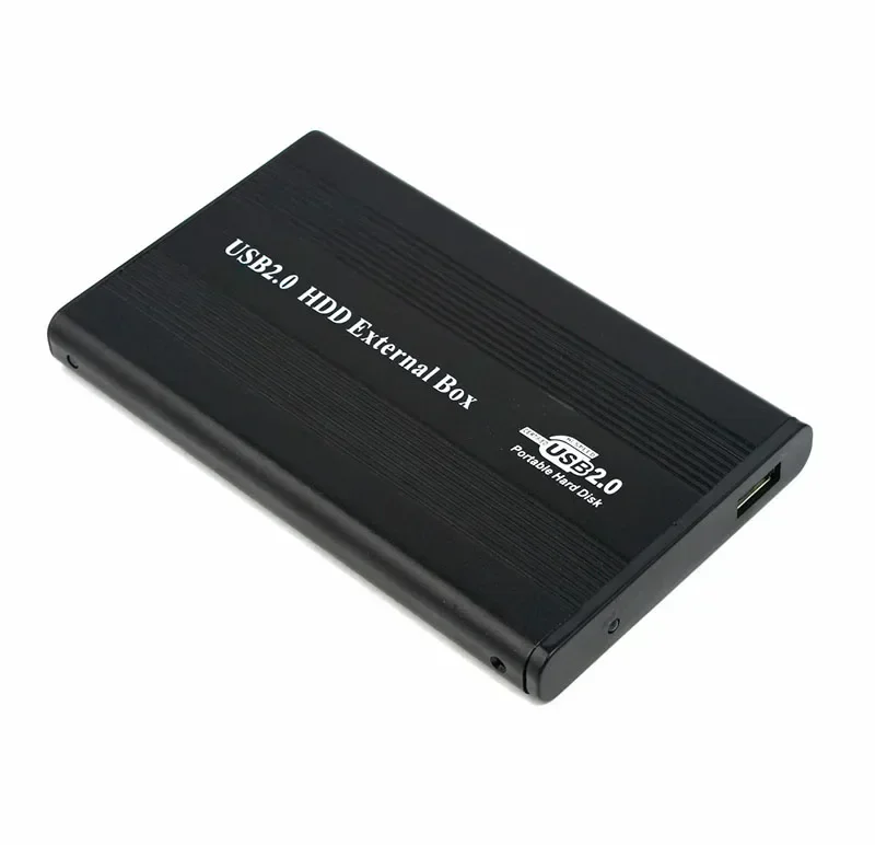 2.5インチUSB2.0ハードドライブエンクロージャ、LEDライト付き外付けモバイルハードドライブケースIDE HDD、デスクトップコンピュータに最適