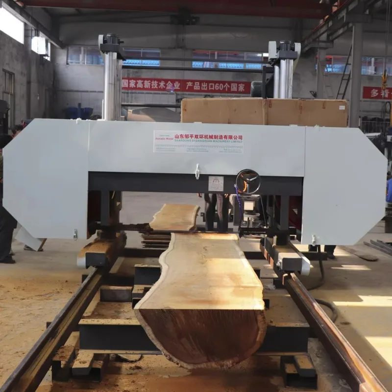 CNC High Precision Horizontal Band Sawmill Automatic Large Log Cutting Sawmill Machine Woodworking