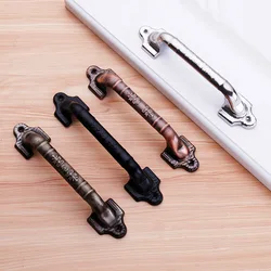 European New Style Electroplating Handle Red Antique Copper Black Silver Iron Cabinet Door Window Window Hardware Handle