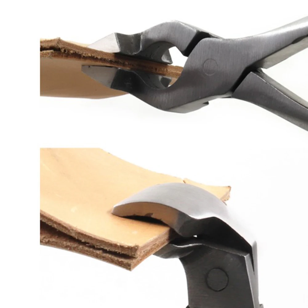 Leather Plier Steel Forged Leather Embedding Pliers with Strong Bite Force and Polished Jaw Great for Leatherworking