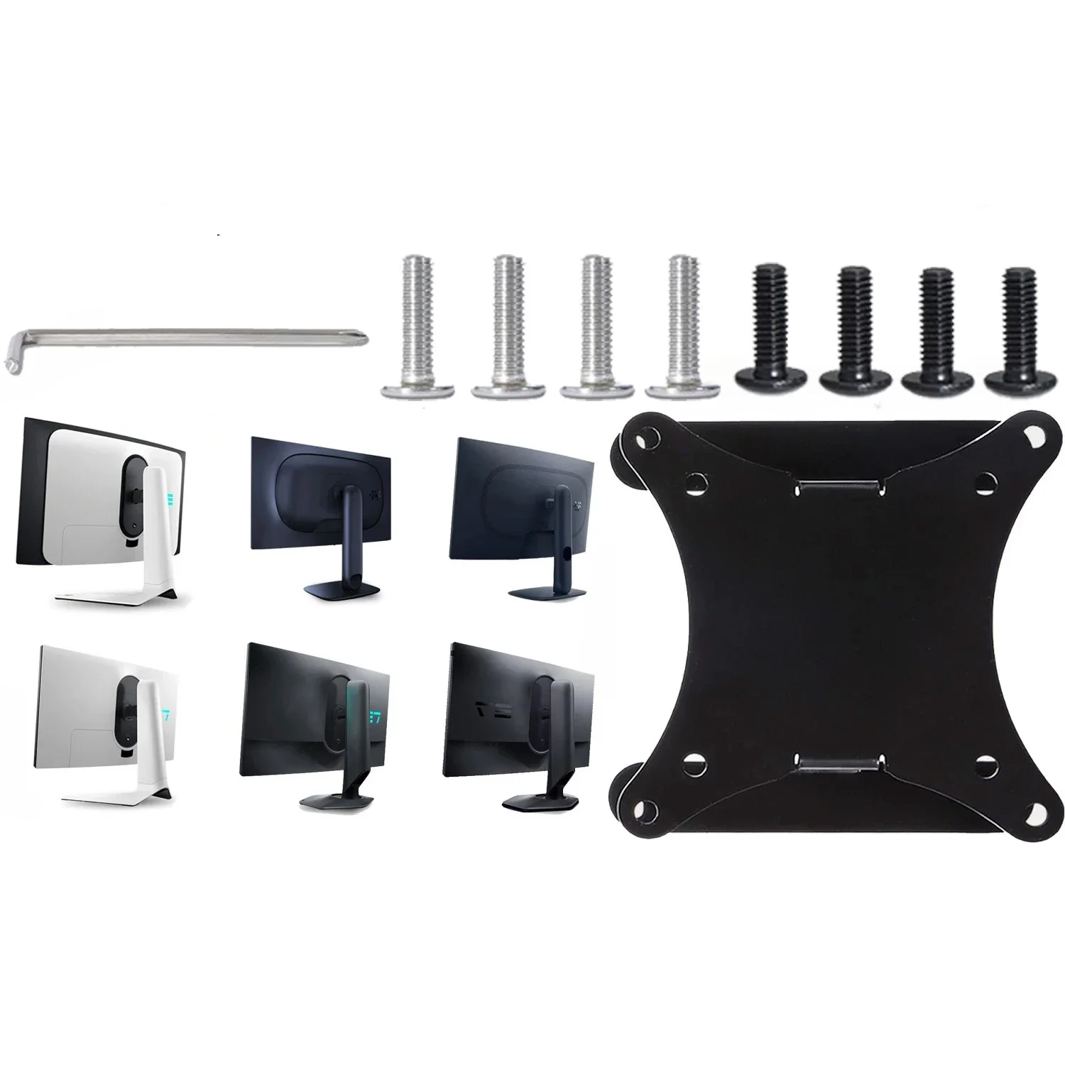 

Brand New for DELL Alienware AW2723DF AW2725Q AW3225QF AW3423DWF Monitors Wall Mount 75x75 100x100 Monitor VESA Adapter for Arms