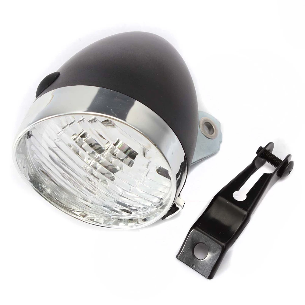 الكلاسيكية Led المصباح الرجعية الضوء الأبيض دراجة الجبهة رئيس مصباح 160 درجة ABS الملحقات المعدنية أجزاء الضوء