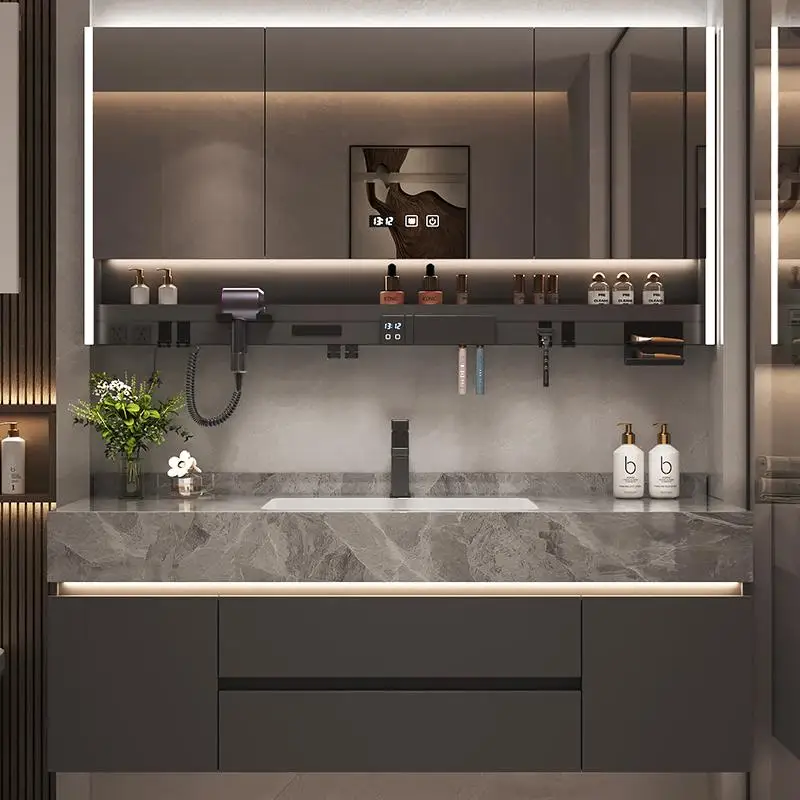 

Wall Organizer Cupboard Storage Accessories Mirror Toilet Partitions Display Bathroom Cabinet Luxury Gabinete Hotel Furniture