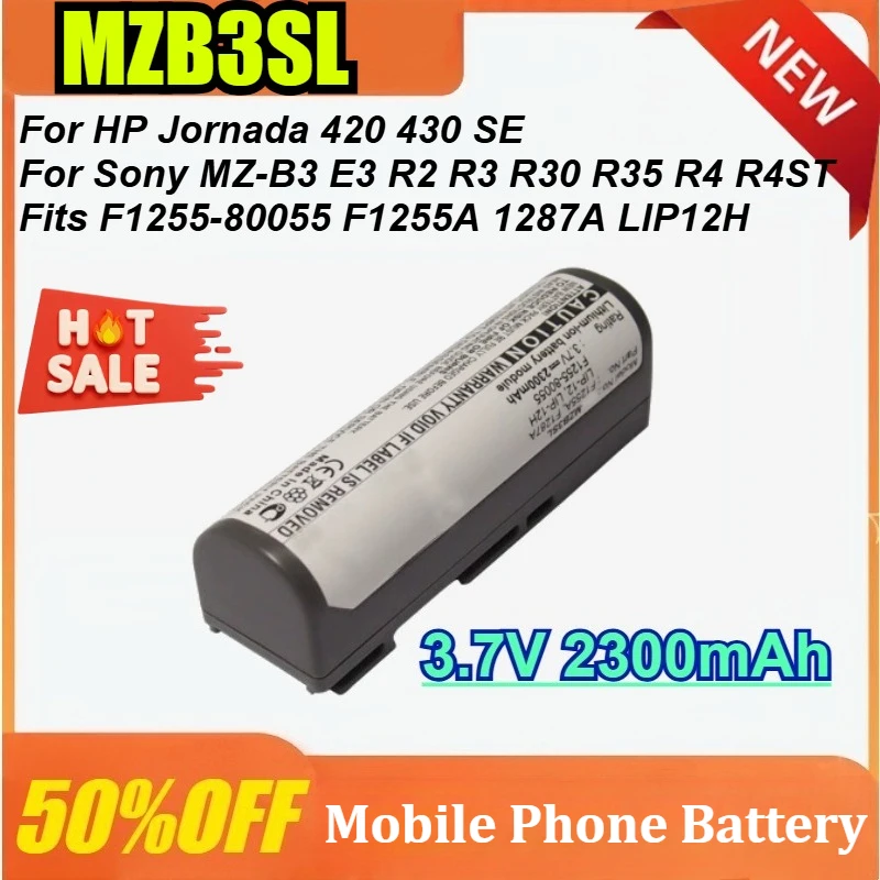 

2300mAh MZB3SL Battery for HP Jornada 420 430 SE for Sony MZ-B3 E3 R2 R3 R30 R35 R4 R4ST Fits F1255-80055 F1255A 1287A LIP12H