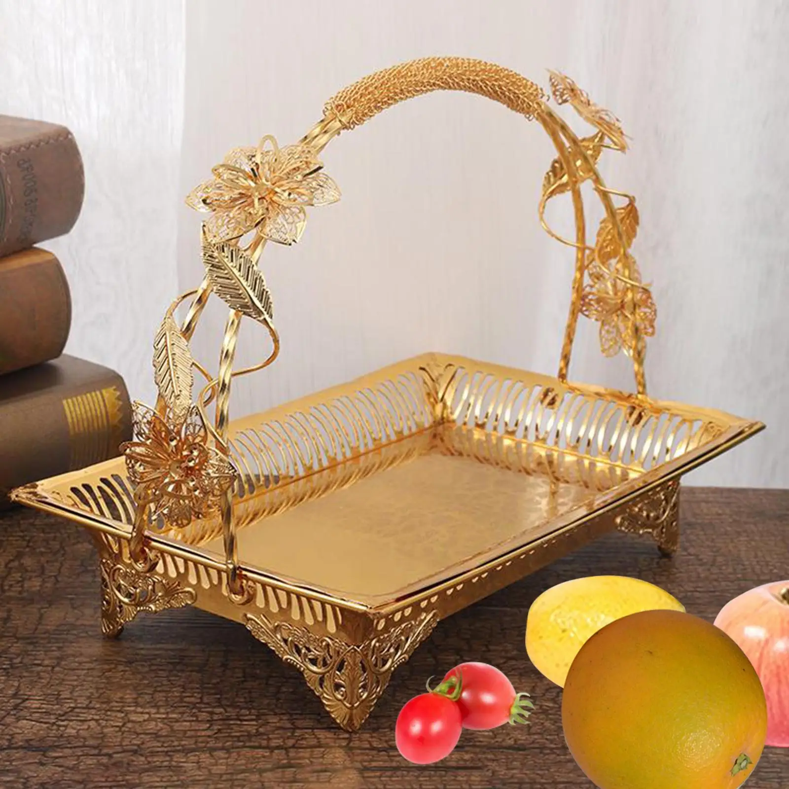 Fashion Fruit Serving Basket Candy Plate Basket Party Decorative Tray Home Decor Snack Display Basket for Dining Room Restaurant