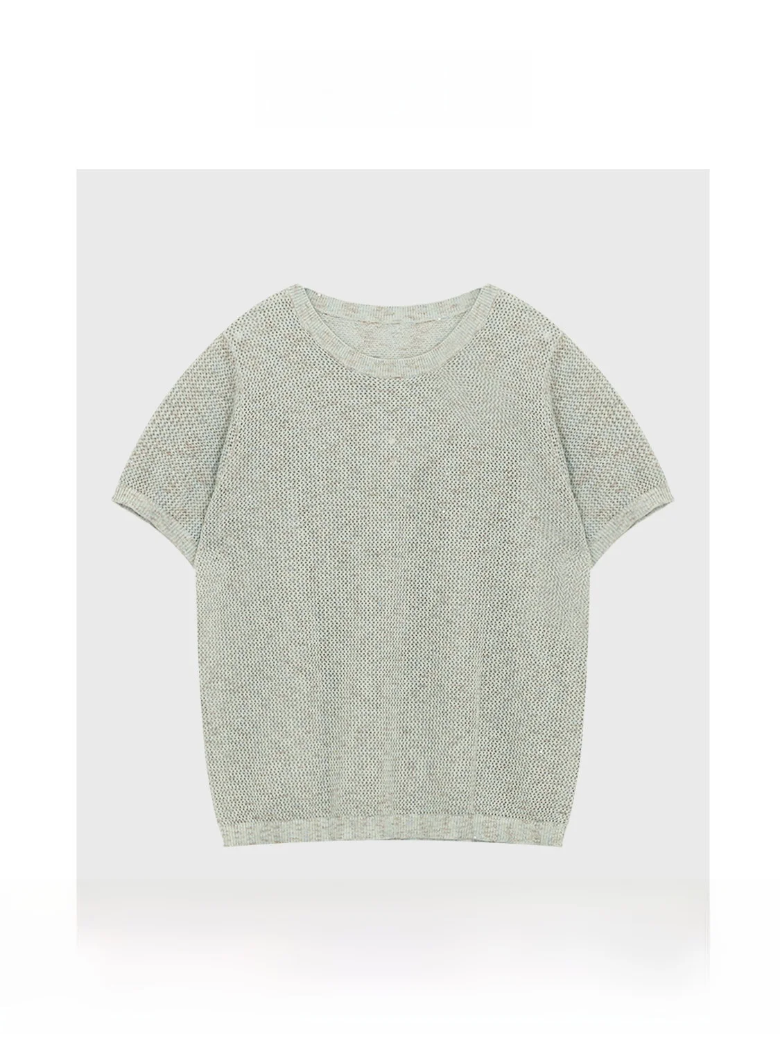 

Wei 2025 New round Ne ort Sve Hollow out Knitted Top Women's Breathable Me Sensation Floral Patterned