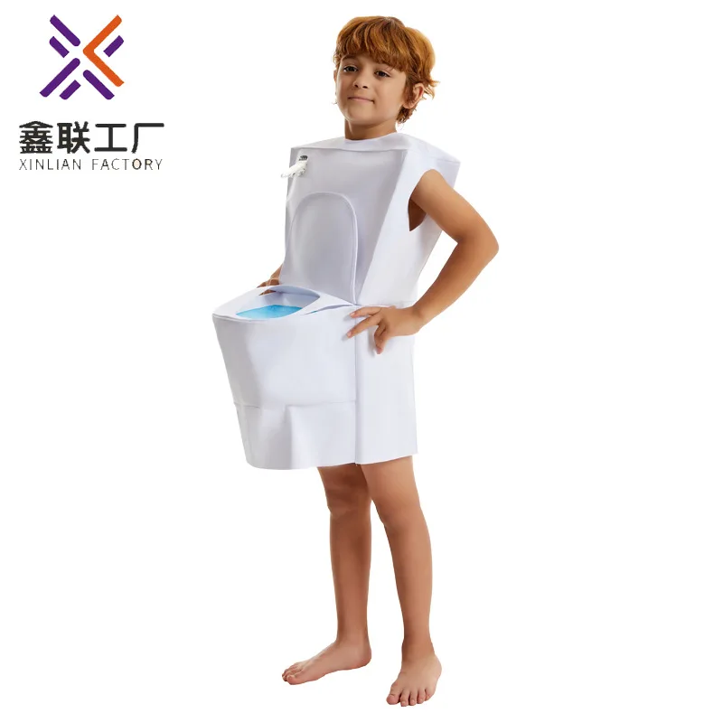 مجموعة أزياء المرحاض الممتعة للأطفال زي أداء الحفلات التنكرية للأطفال