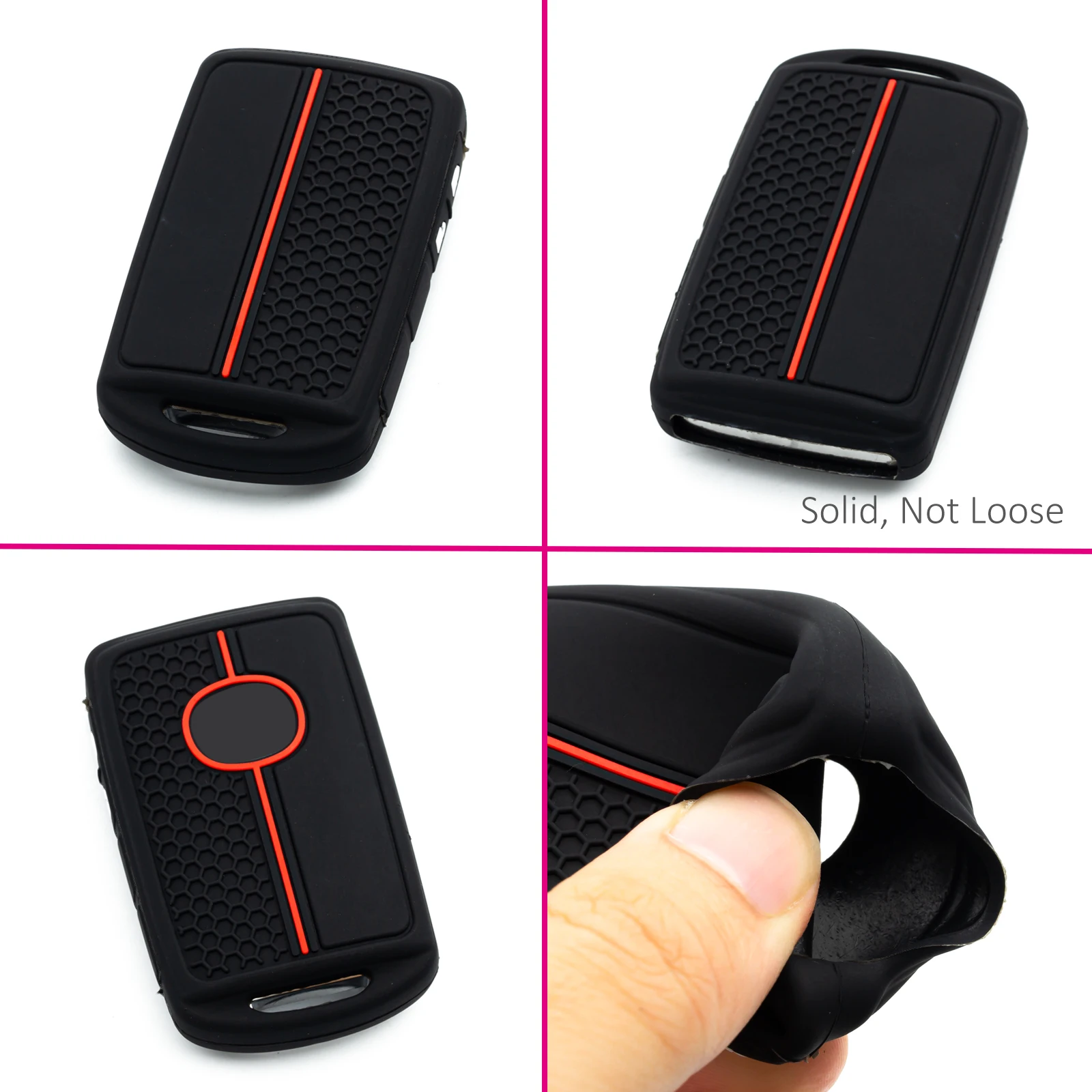 2x Silicone Car Key Fob Cover Case Holder Keychain For 2019-2025 Mazda 3 6 CX30 CX50 CX60 CX70 CX90 CX3 CX5 CX9 MX5 MX30 view 5