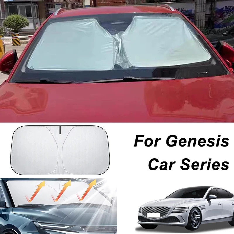 

Car Front Windshield Sunshade For Genesis G70 G80 G90 GV60 GV70 GV80 UV Protection Sun Shade Auto Interior Accessories
