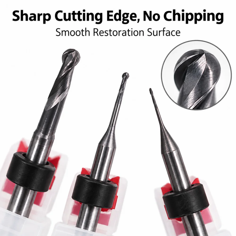 1PC Dental Milling Burs Imes Icore 140i/150i/240i/250i for Emax/Zirconia/Metal PMMA DC NC Diamond Coated Grinding Drills