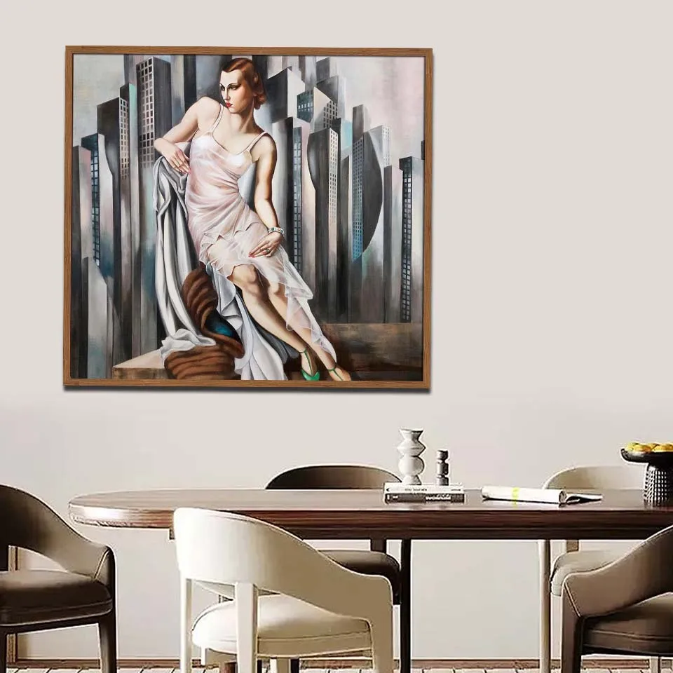 Tamara De Lempicka Artwork Replica Portrait De Madame Allan Bott Hand painted Figure Painting on Canvas Picture wall decoration