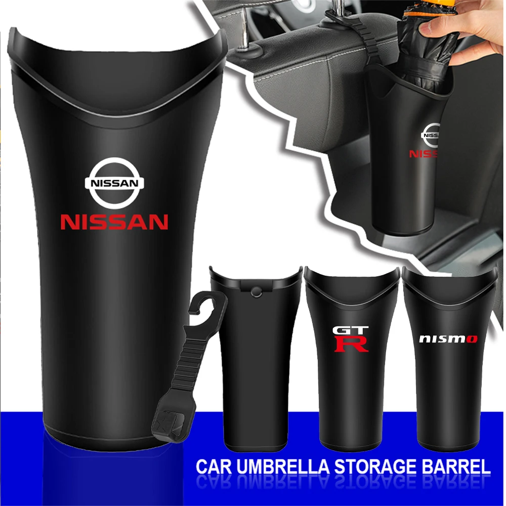 Car Accessories Umbrella Organizer Storage Leakproof Water Cup Holder Box For Nissan Nismo GTR Ariya Patrol Qashqai Nismo Navara